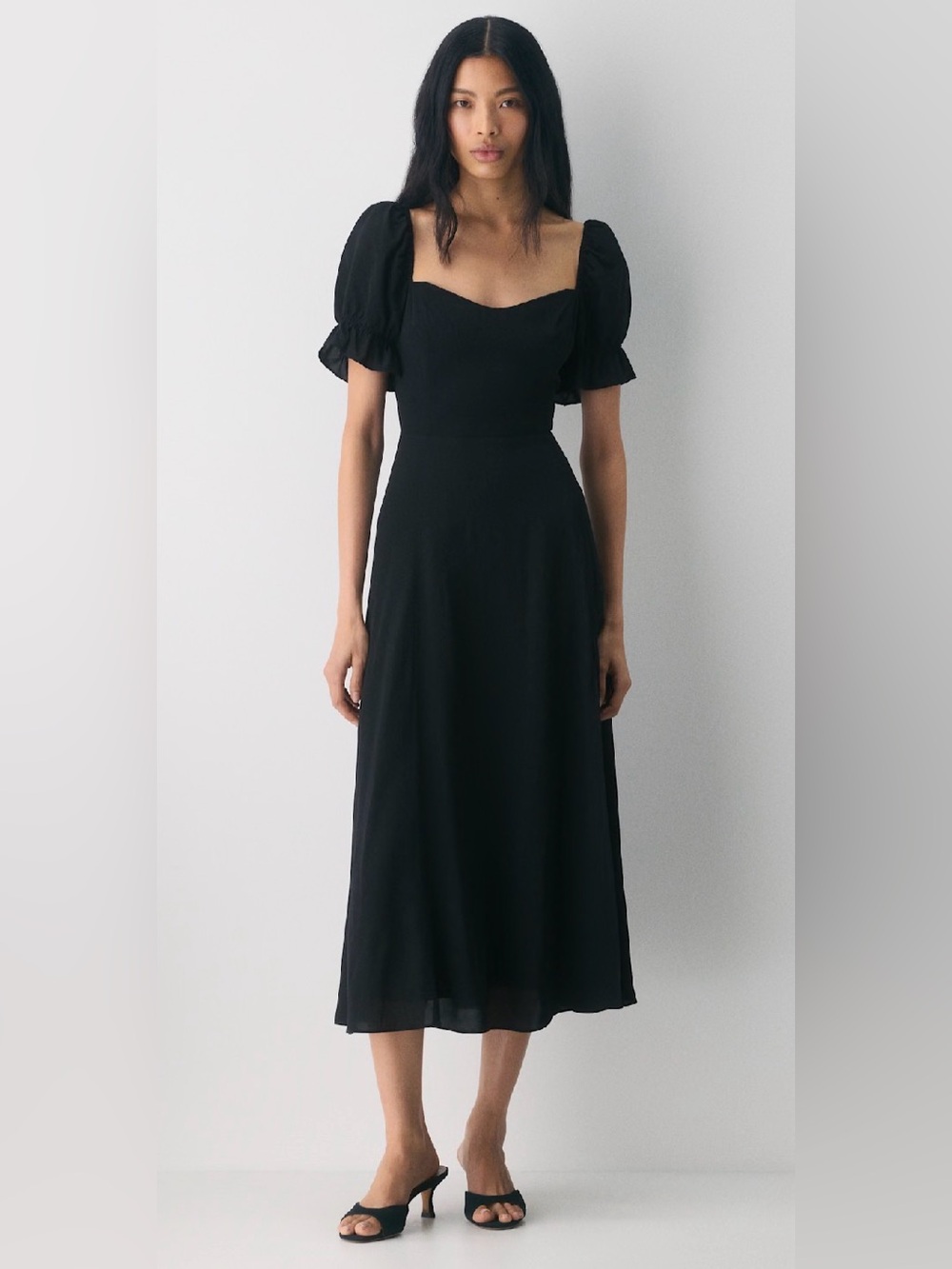 Aritzia Wilfred Almanac Dress Size 0 Black Viscose